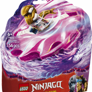 Lapsed taasetendavad tempokat tegevust sarja NINJAGO Dragons Rising 3. hooajast selle LEGO NINJAGO Sora draakoni Spinjitzu spinneriga.