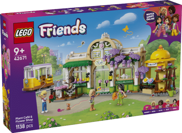 Lase loovusel õitseda selle LEGO® Friends taimekohviku ja lillepoe laste rollimänguga