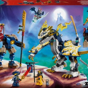 roboti ja 4 minifiguuriga võimaldab lastel etendada lugusid telesarja NINJAGO Dragons Rising 3. hooajast.