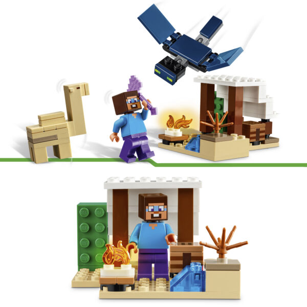 kus Minecrafti tegelane Steve astub vastu lendavale Fantoomile.