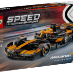 F1 fännid ning vähemalt 10-aastased lapsed saavad seda muljetavaldavat LEGO Speed Championsi McLaren F1 Team MCL38 võidusõiduautot ehitada ja esitleda.