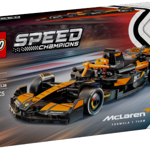 F1 fännid ning vähemalt 10-aastased lapsed saavad seda muljetavaldavat LEGO Speed Championsi McLaren F1 Team MCL38 võidusõiduautot ehitada ja esitleda.