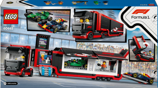 võidusõiduautod RB20 ja AMR24 F1 ning 5 minifiguuri.