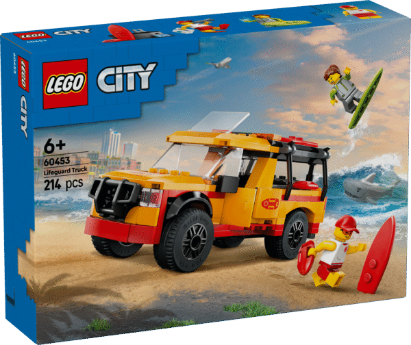 Lapsed saavad sukelduda rannaseiklustesse LEGO City vetelpäästja rannapäästeveoki ehituskomplektiga