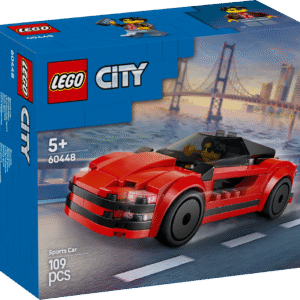 Kiirete võidusõiduautode ja stiilse disaini fännidele meeldib kindlasti see LEGO City punane sportauto