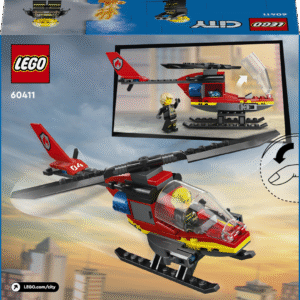 mis sisaldab kahte LEGO vee-elemendi heitjat ja tuletõrjepiloodi minifiguuri