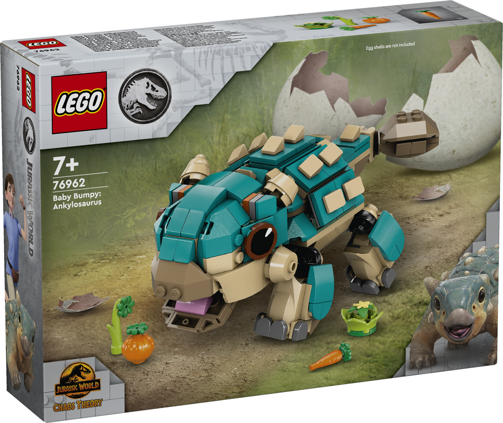 LEGO Jurassic World Beebi Bumpy: ankülosaurus Rõõmusta noori sarja Camp Cretaceous fänne LEGO® Jurassic World mängu- ja esitlusmudeliga