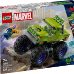 LEGO® ǀ Marvel The Hulki veoauto vs. Thanos – kokkupandav laste megaveok amortisaatoritega on lahe loominguline superkangelase kingitus lastele.