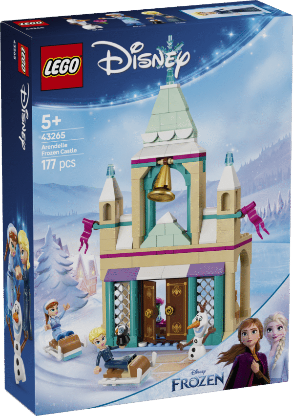 Erguta loomingulist mängu Disney Frozeni lossi ehituskomplektiga koos kamina