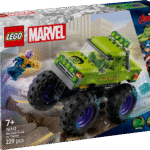 LEGO® ǀ Marvel The Hulki veoauto vs. Thanos – kokkupandav laste megaveok amortisaatoritega on lahe loominguline superkangelase kingitus lastele.