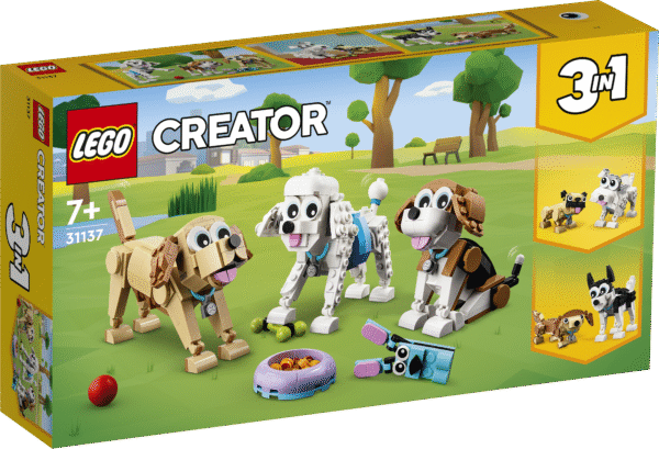 Lapsed saavad selle fantastilise LEGO® Creator 3in1 armsate koerte ehituskomplektiga korraldada vahvad koeraseiklused Beagle’i
