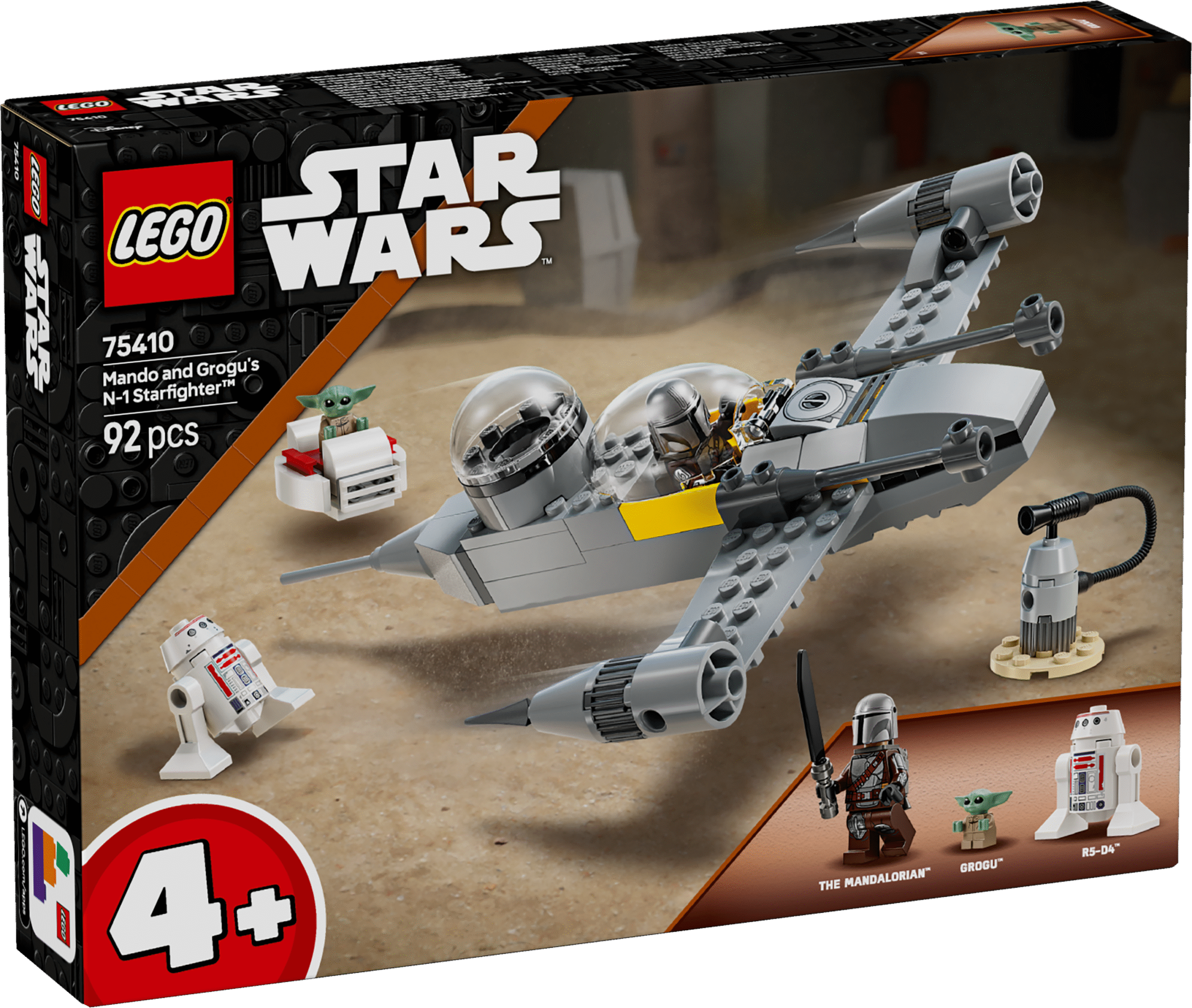 LEGO Star Wars Mando ja Grogu N-1 Starfighter Kingi lastele ehitusmänguasi