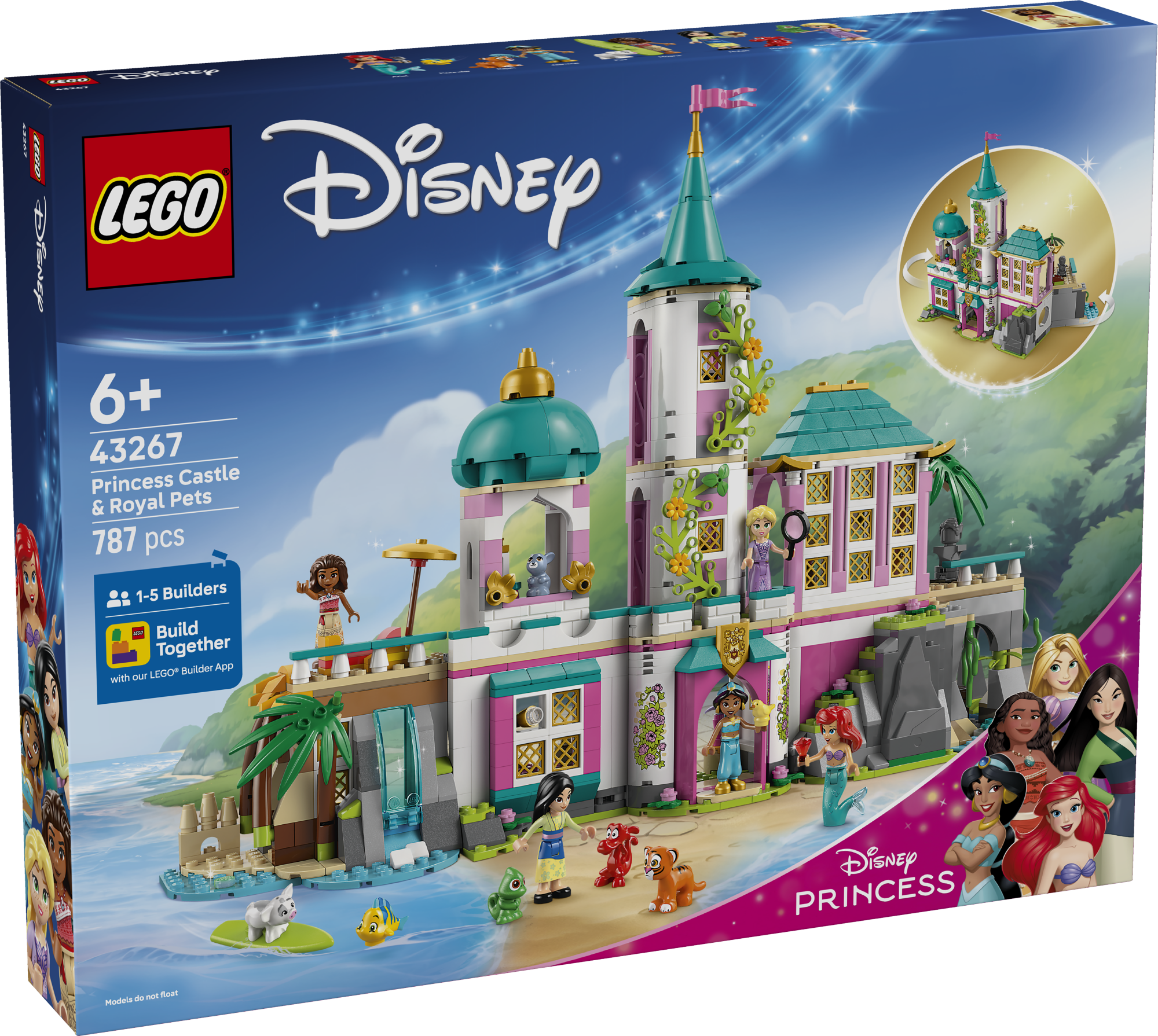 LEGO Disney Printsessi loss ja kuninglikud lemmikloomad Rõõmusta last või Disney printsessi fänni selle LEGO® ǀ Disney kokkupandava mängulossi komplektiga