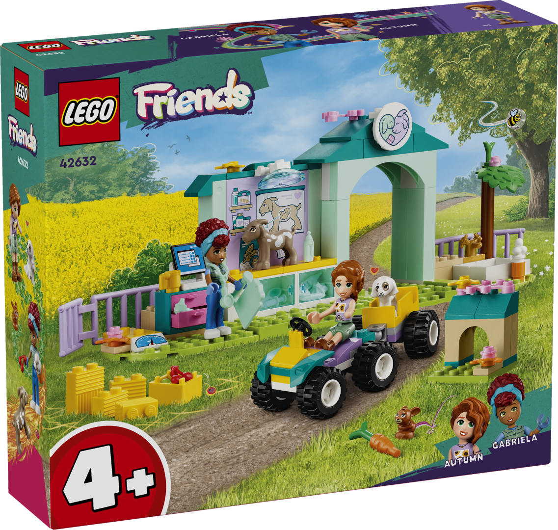LEGO Friends Farmiloomade loomakliinik LEGO® Friends farmiloomade loomakliiniku mänguasjaga on kaasas palju rollimängutarvikuid