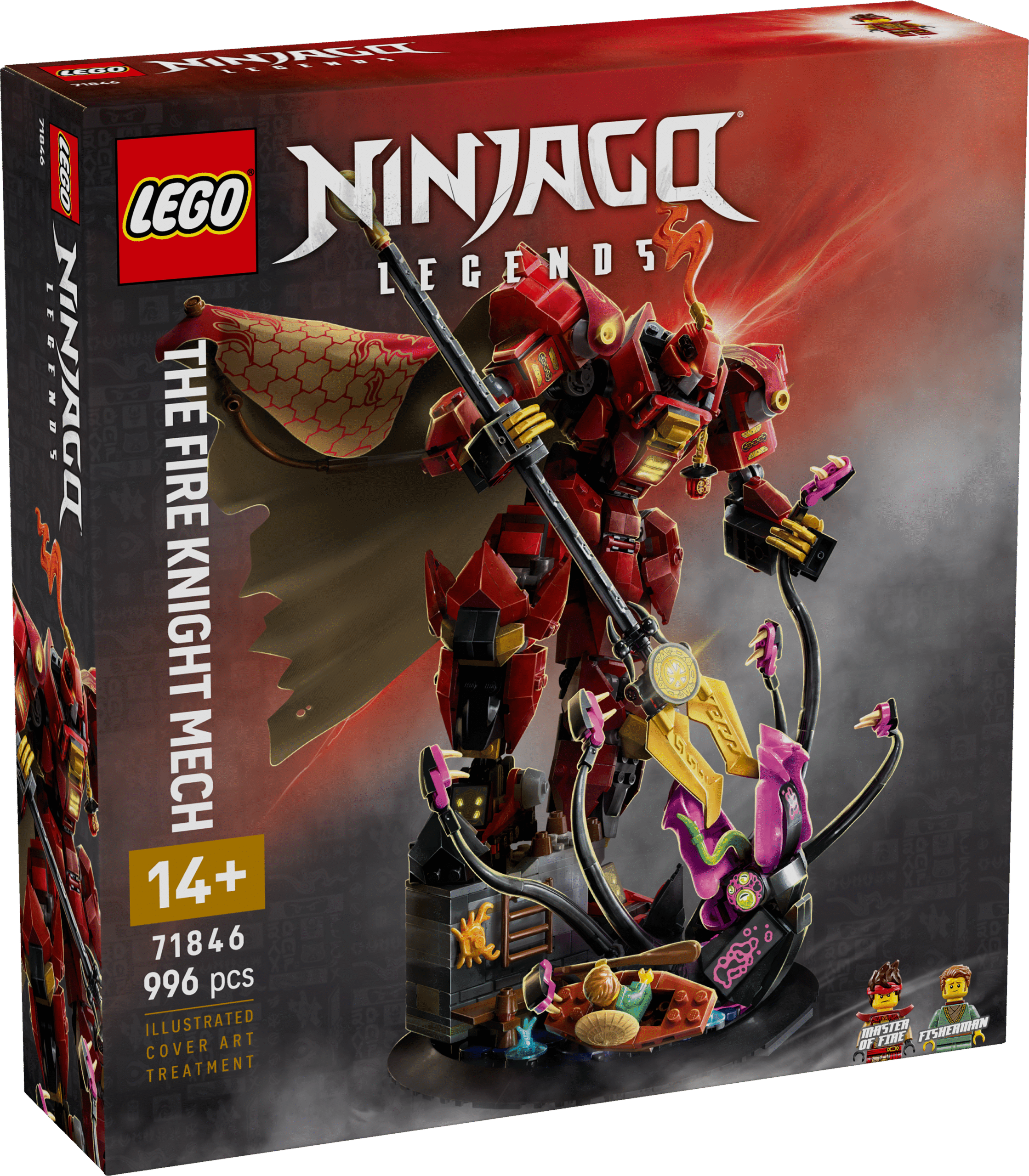 LEGO Ninjago Tulerüütli robot NINJAGO® mudel esitlemiseks ja lugude jutustamiseks