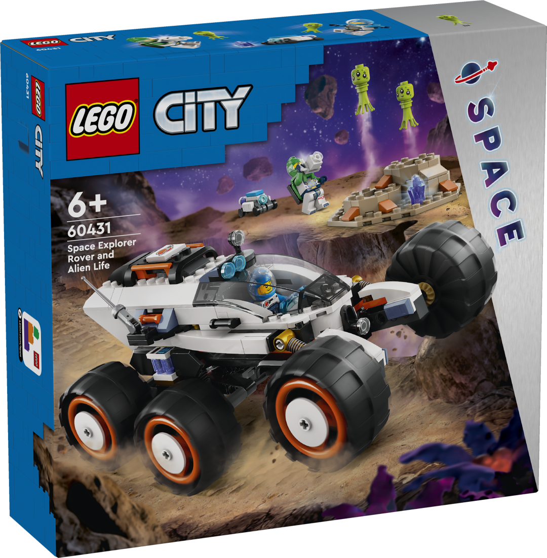 LEGO City Kosmoseavastaja kulgur Ja tulnukaelu Lapsed saavad navigeerida uutes maailmades mängukomplektiga LEGO® City Kosmoseavastaja kulgur ja tulnukaelu