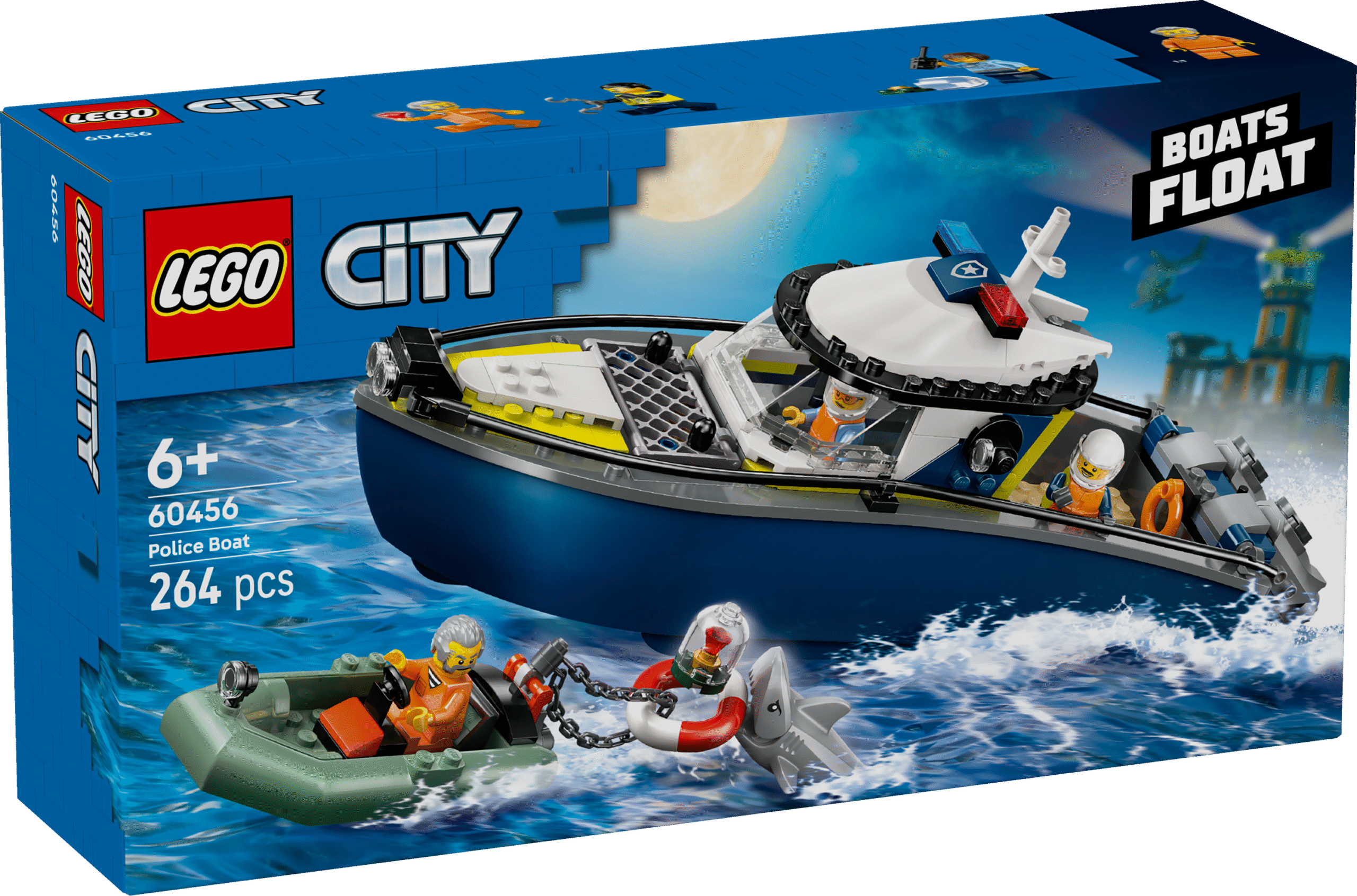 LEGO City Ujuva politseipaadi tagaajamine Rõõmusta oma väikest kangelast selle LEGO® City mängukomplektiga