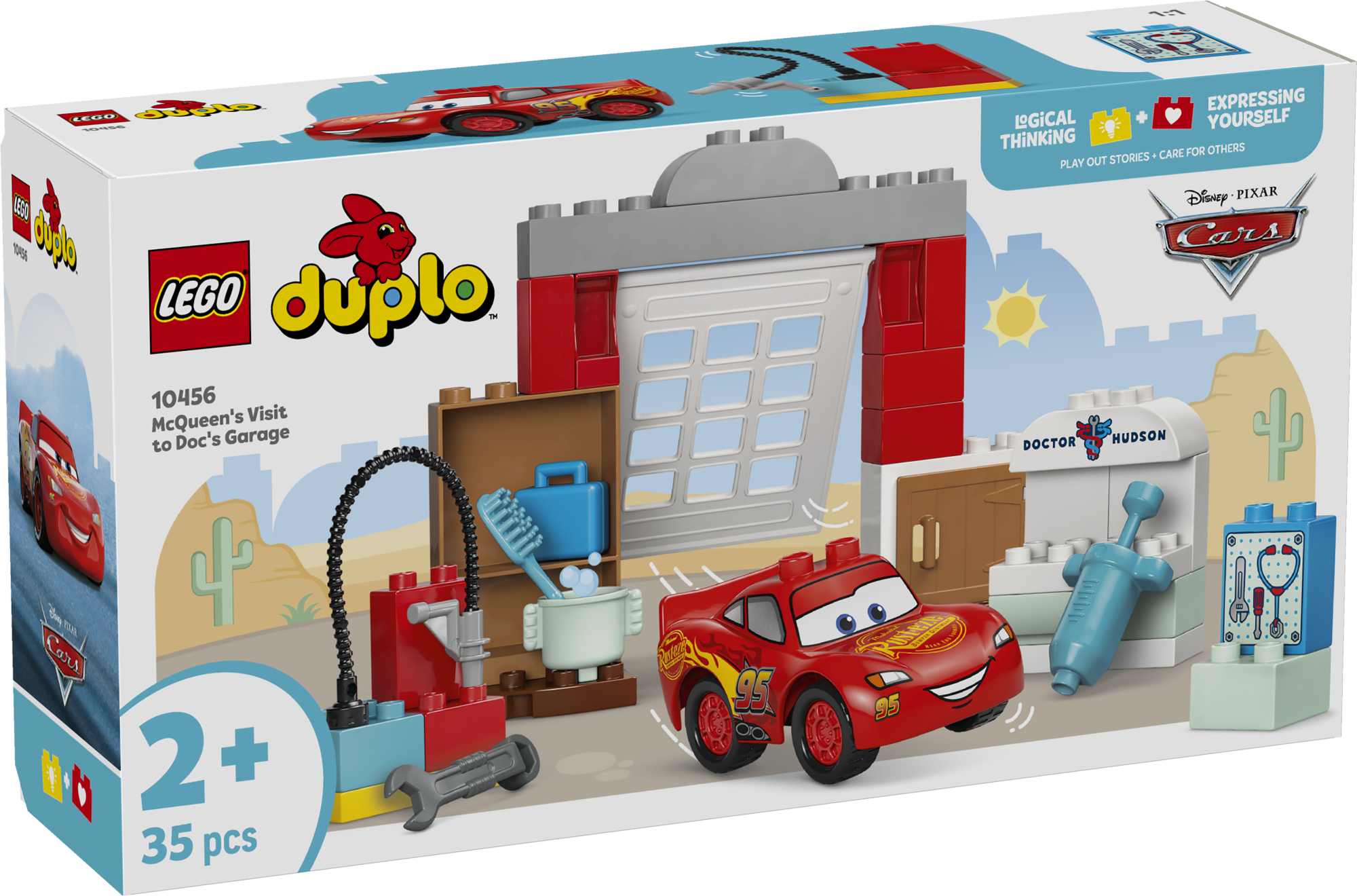 LEGO DUPLO Mcqueeni külaskäik doci garaaži Kokkupandav Disney ja Pixari Autode väikelapse mänguasi