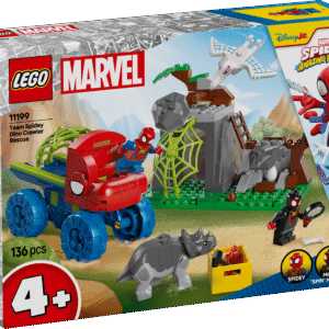 LEGO Marvel Spidey ja tema hämmastavad sõbrad: Spidey meeskonna dinosauruseroomiku päästmine on ehitusmänguasi saurusefiguuridega.