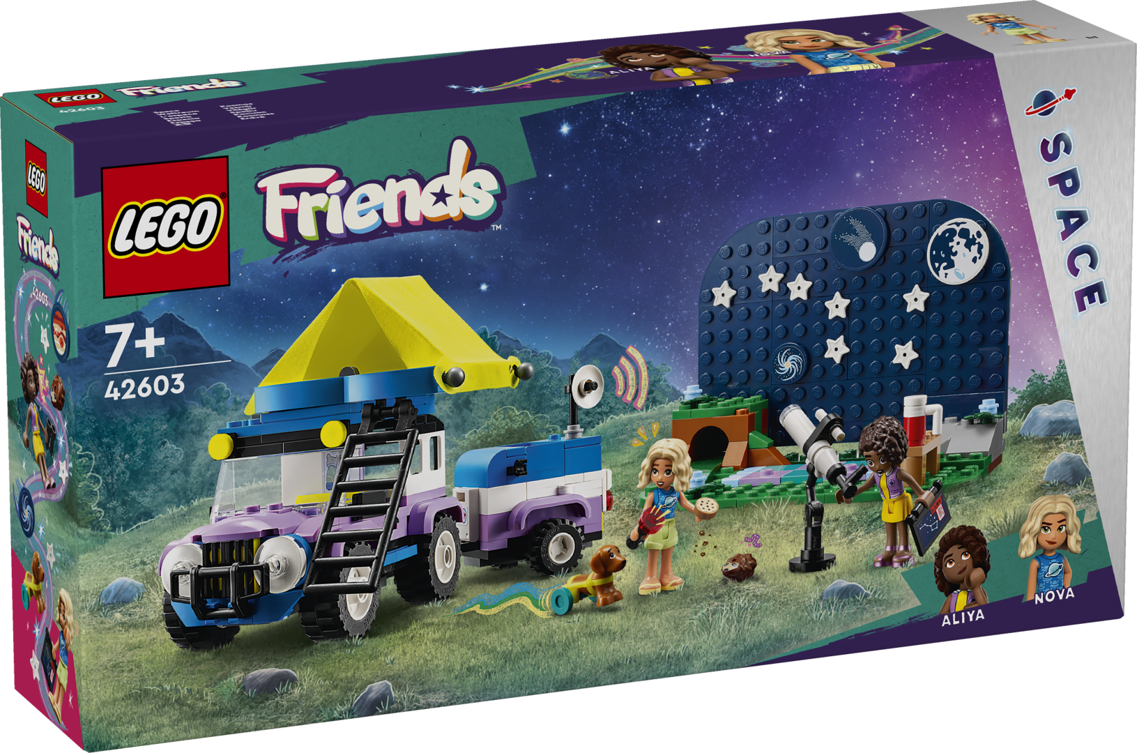 LEGO Friends Tähevaatluse matkaauto Mängukomplekt LEGO® Friends: Tähevaatluse matkaauto sisaldab kokkupandavat 4x4 sõidukit