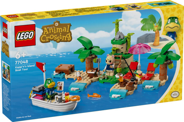 LEGO Animal Crossing kohandatav mänguasi kokkupandava üksiku saare mudeli ning videomängude sarjast pärit Marshali ja Kapp’ni minifiguuridega.