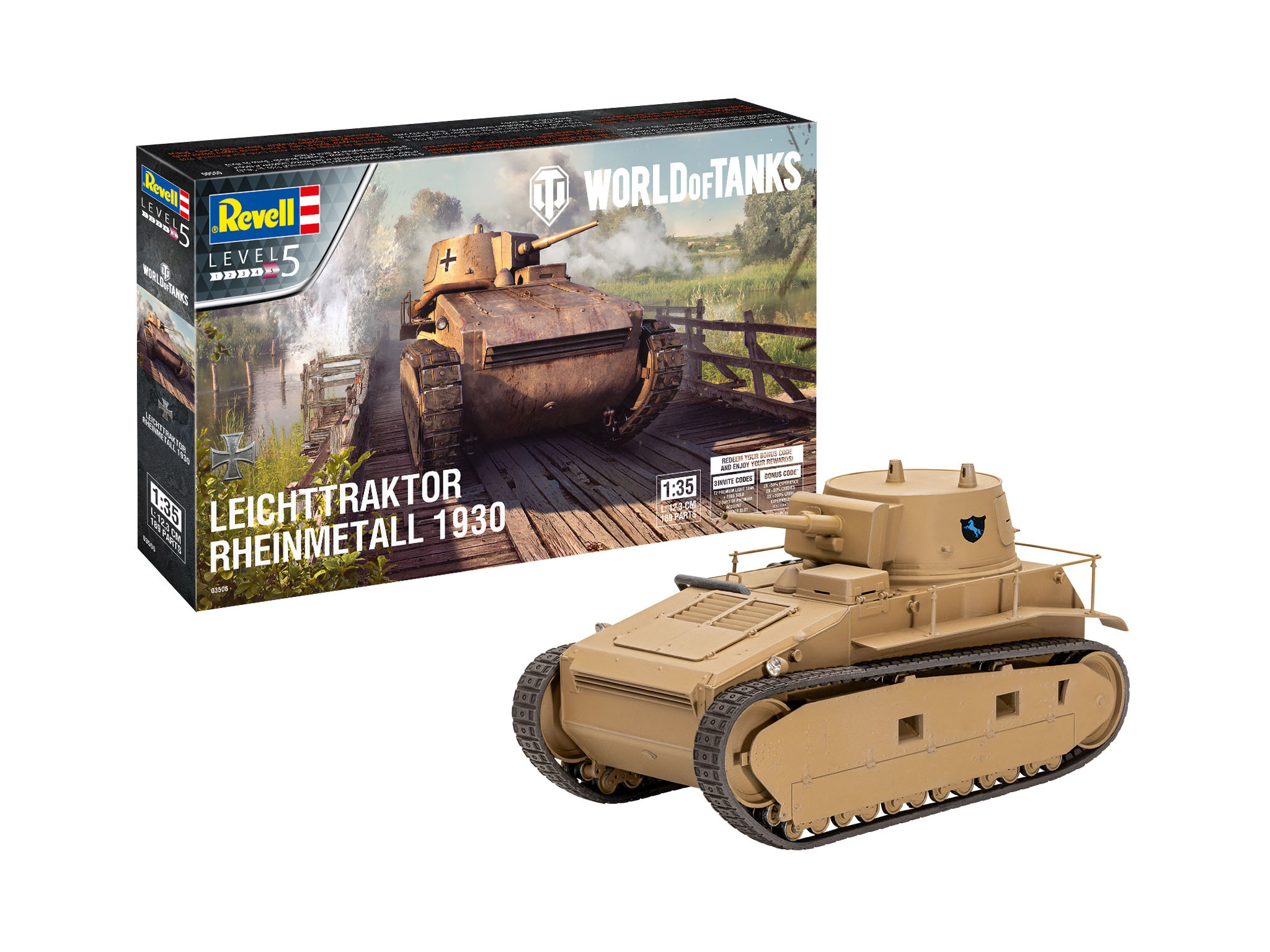 Revell liimitav mudel kergtraktor Rheinmetall 1930 "World of Tanks" 1:35 Kas olete mudelite kokkupanekul algaja või proff