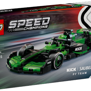 F1 fännid ja lapsed saavad seda muljetavaldavat LEGO Speed Championsi KICK Sauber F1 Team C44 võidusõiduautot ehitada ja esitleda