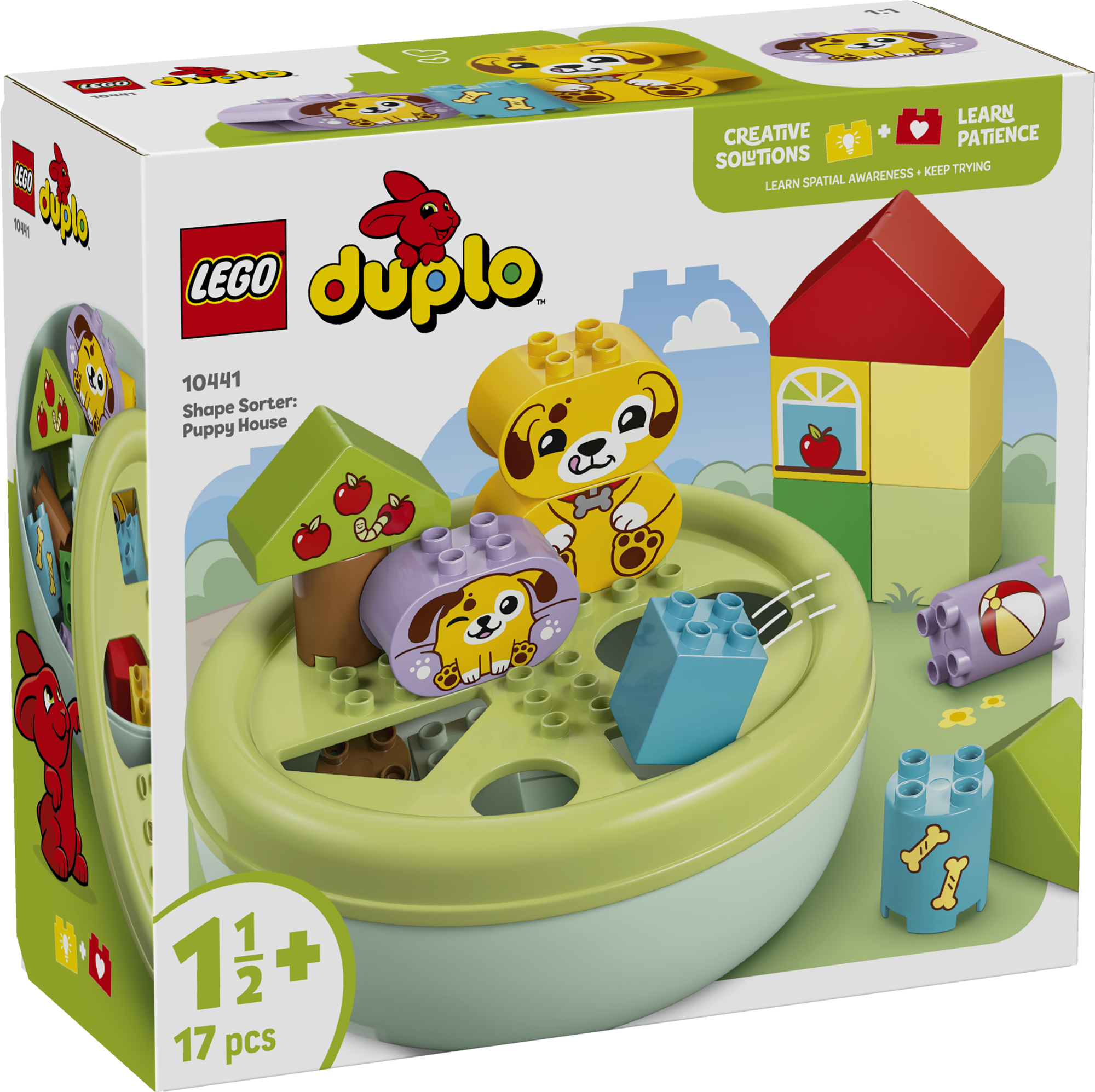 LEGO DUPLO Kujude sorteerimine: kutsika maja Sorteerimismänguasi väikelastele on täis lõbusaid peretegevusi