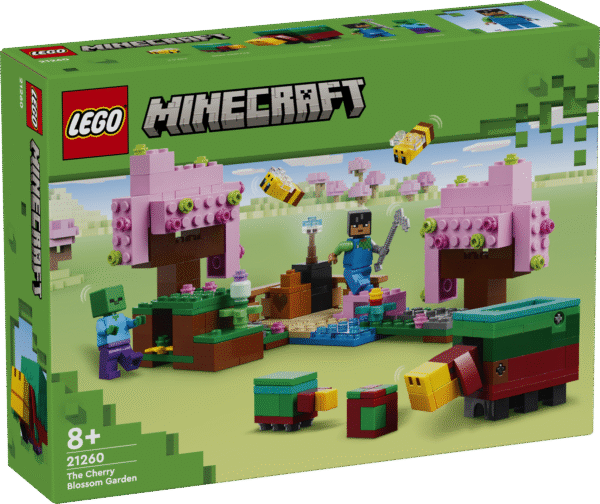 LEGO® Minecraft® Kirsiõites aed on praktiline videomängu mänguasi lastele