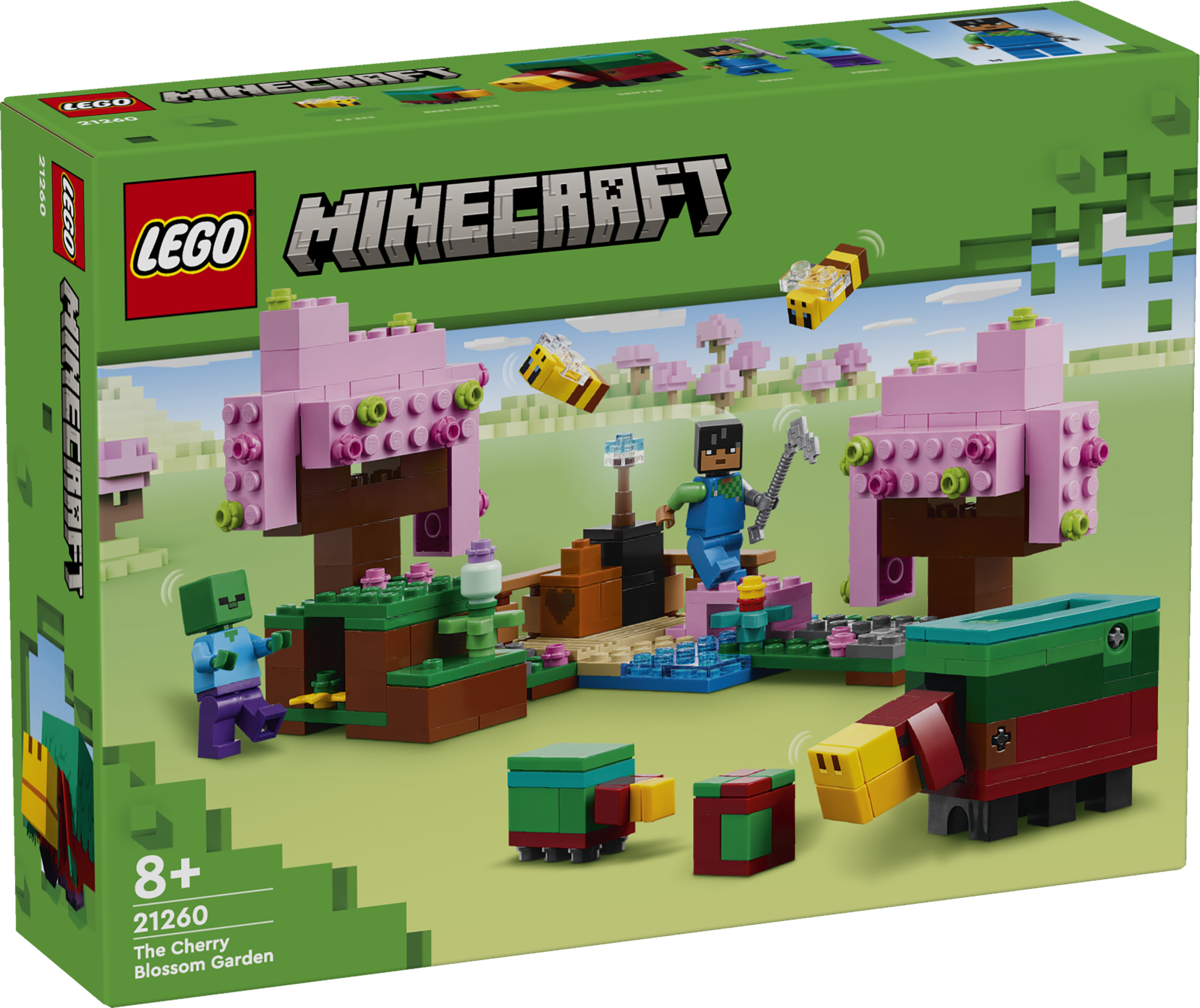LEGO Minecraft Kirsiõites aed LEGO® Minecraft® Kirsiõites aed on praktiline videomängu mänguasi lastele