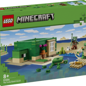 See LEGO® Minecraft® kilpkonnamaja ehitusmänguasi lastele on varustatud Minecrafti tegelaskujude ja lõbusate võimalustega