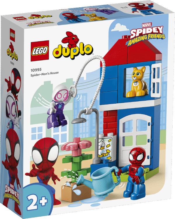 Too Disney+ telesarja „Spidey and His Amazing Friends“ põnevad juhtumised väikeste superkangelaste tuppa selle väikelastele mõeldud värviküllase ehitusmänguasja näol.