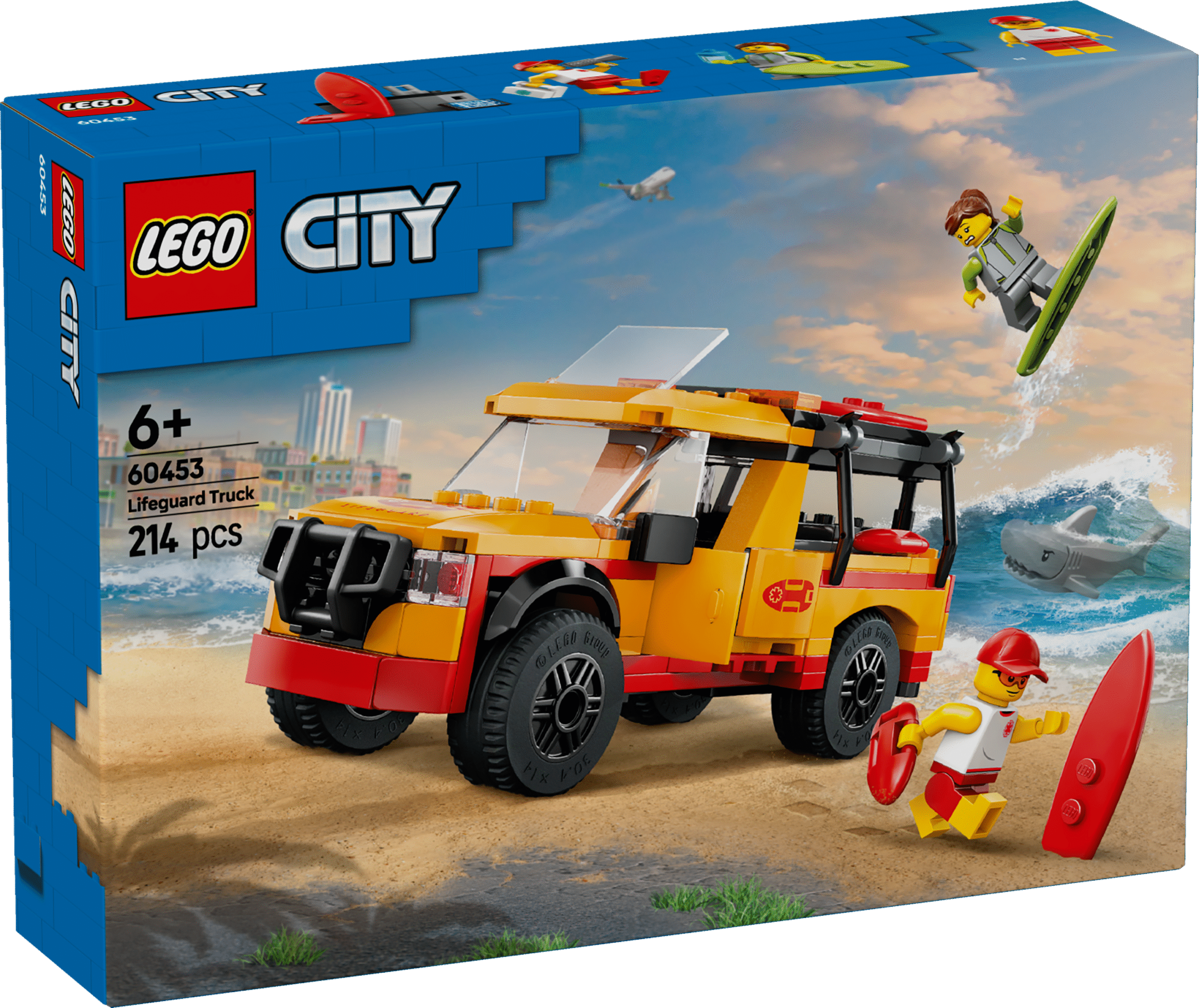 LEGO City Vetelpäästja rannapäästeveok Lapsed saavad sukelduda rannaseiklustesse LEGO City vetelpäästja rannapäästeveoki ehituskomplektiga
