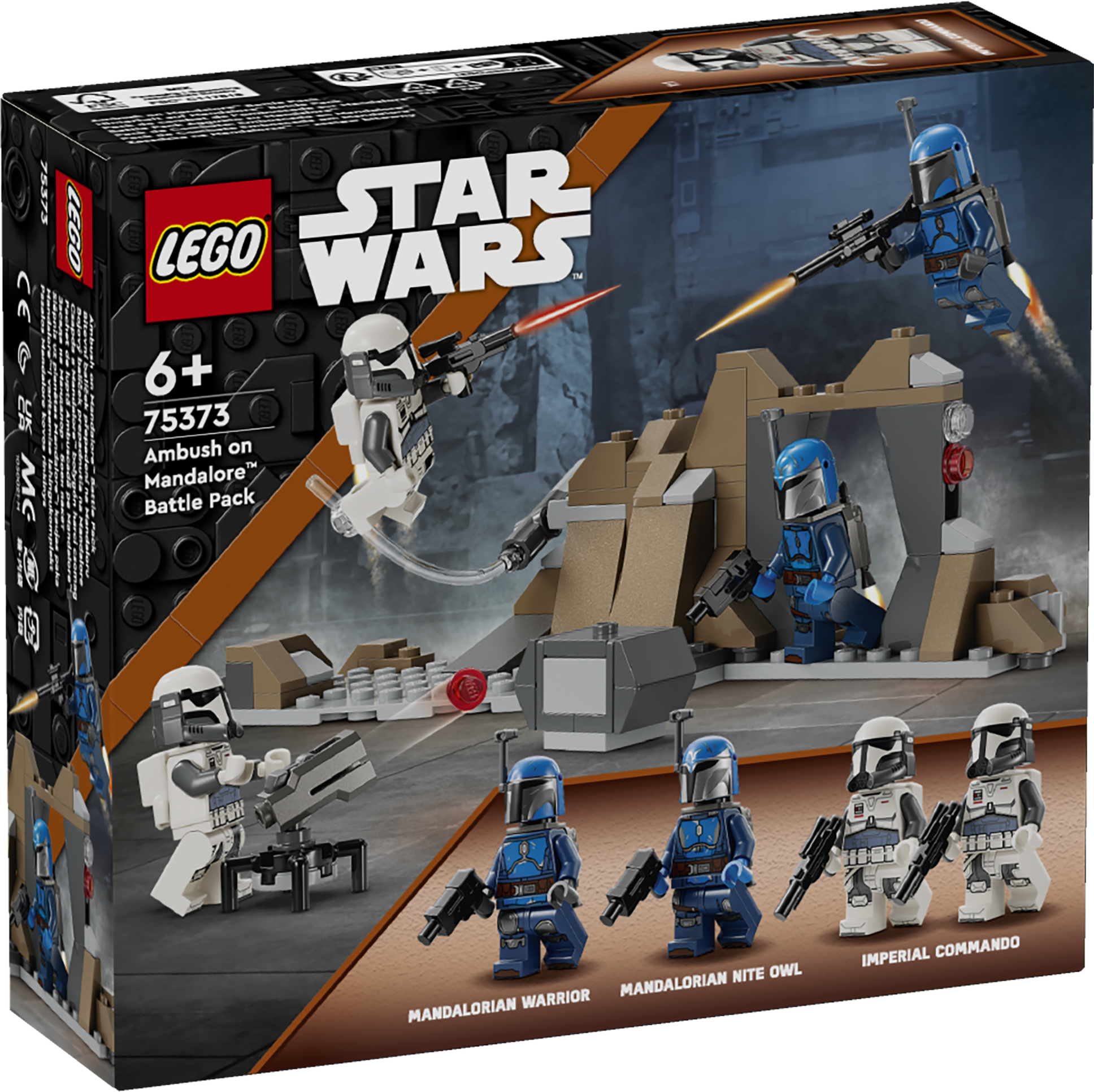 LEGO Star Wars Mandalorei varitsemise lahingukomplekt Mängi Mandalore'il põnevaid reaktiivseadme lahinguid LEGO® Star Wars: The Mandalorian ehituskomplektiga