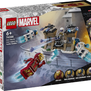 Pane Marvel Studiose filmi Tasujad: Ultroni ajastu mänguasja abil laste kätesse LEGO Marvel Iron Man ja Iron Legion vs. Hydra sõduri ehitusmänguasi.
