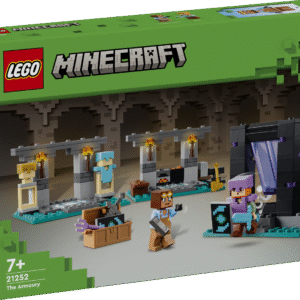 Mängijad valmistavad selle funktsioonirohke praktilise mänguasjaga koos LEGO® Minecraft® Alexi ja usina relvasepaga turvise ja relvad.
