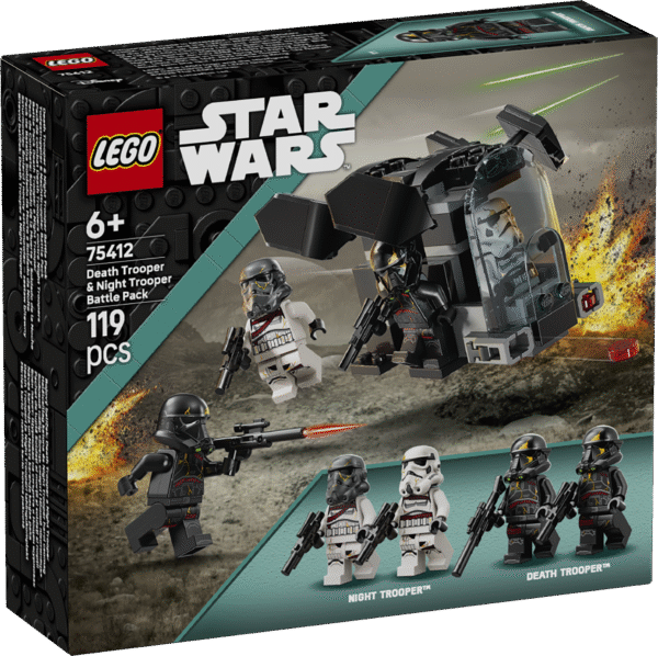 Transpordi Death Troopereid ja Night Troopereid selle LEGO® Star Wars: Ahsoka™ ehitusmänguasjaga lastele