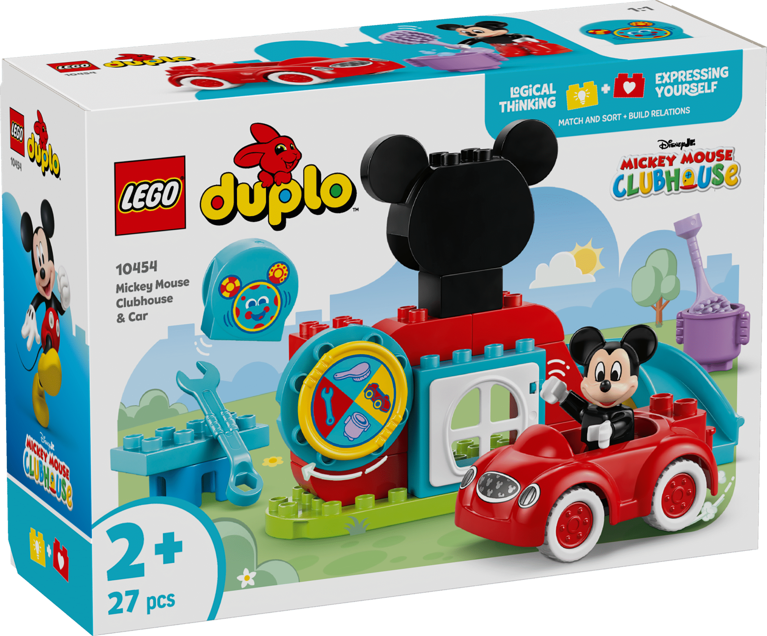 LEGO DUPLO Miki Hiire klubimaja ja auto Väikelapsed arendavad oskusi Disney Miki Hiirega mängides