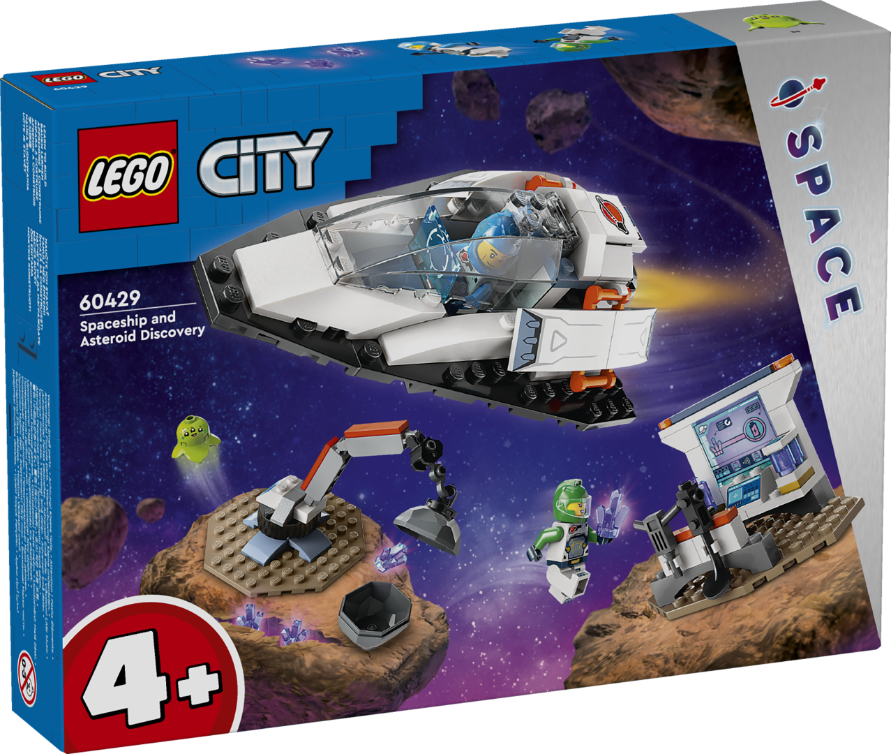 LEGO City Kosmoselaev ja asteroidi avastamine Põnevad kosmoseseiklused 4+ LEGO® City mängukomplektiga