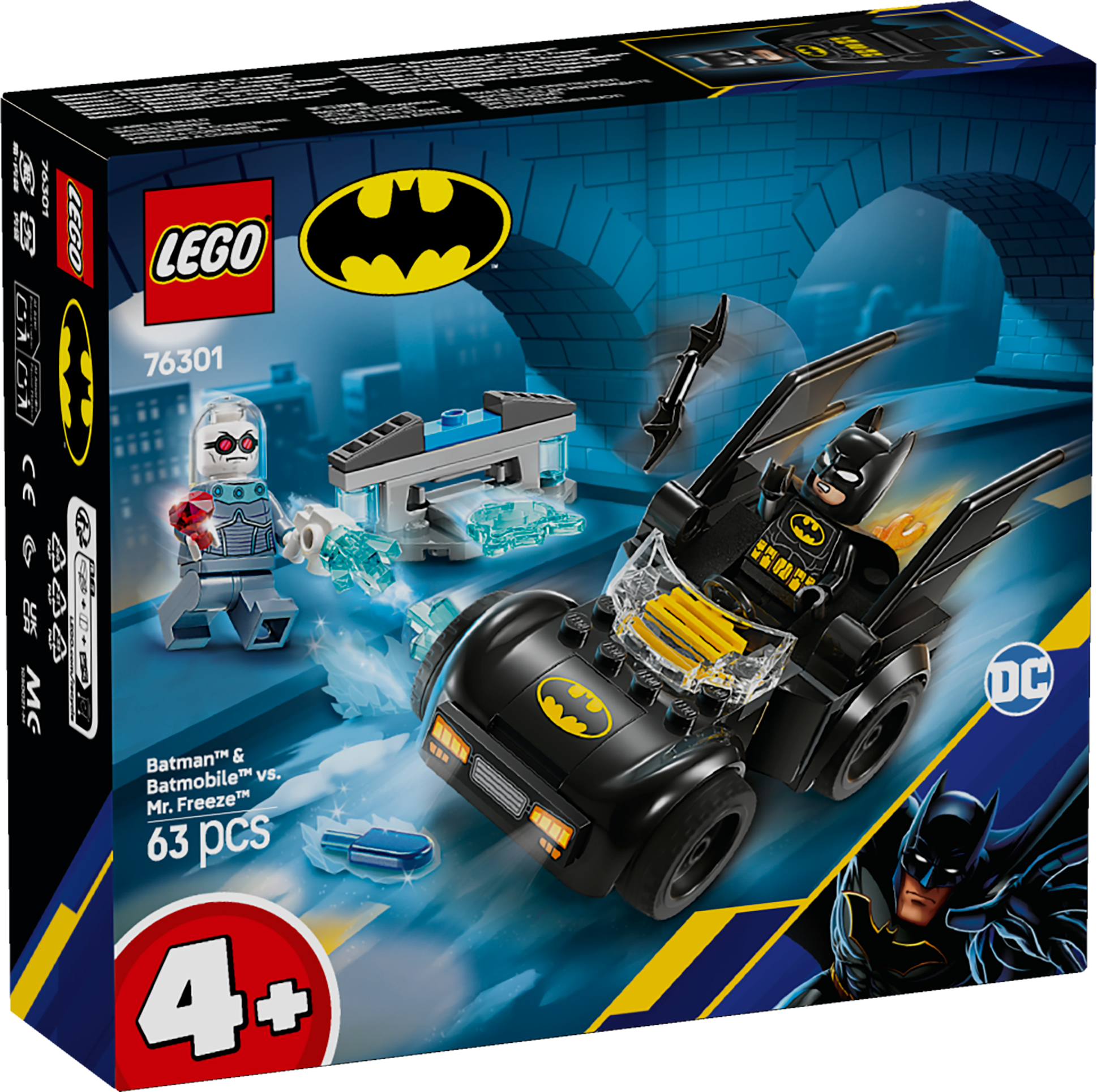 LEGO Super Heroes Batman ja Batmobile VS. Mr Freeze See eelkooliealiste mänguasi Batman ja Batmobile vs. Mr. Freeze on ideaalne LEGO Batmani kingitus 4-aastastele ja vanematele lastele.