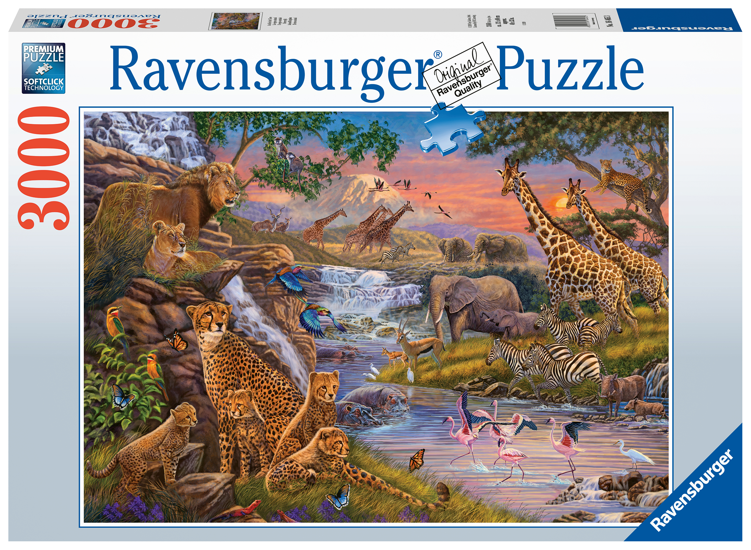 Ravensburger pusle 3000 tk Loomade kuningas Ravensburgeri esmaklassilise kvaliteediga pusled. Iga pusletükk on erinev