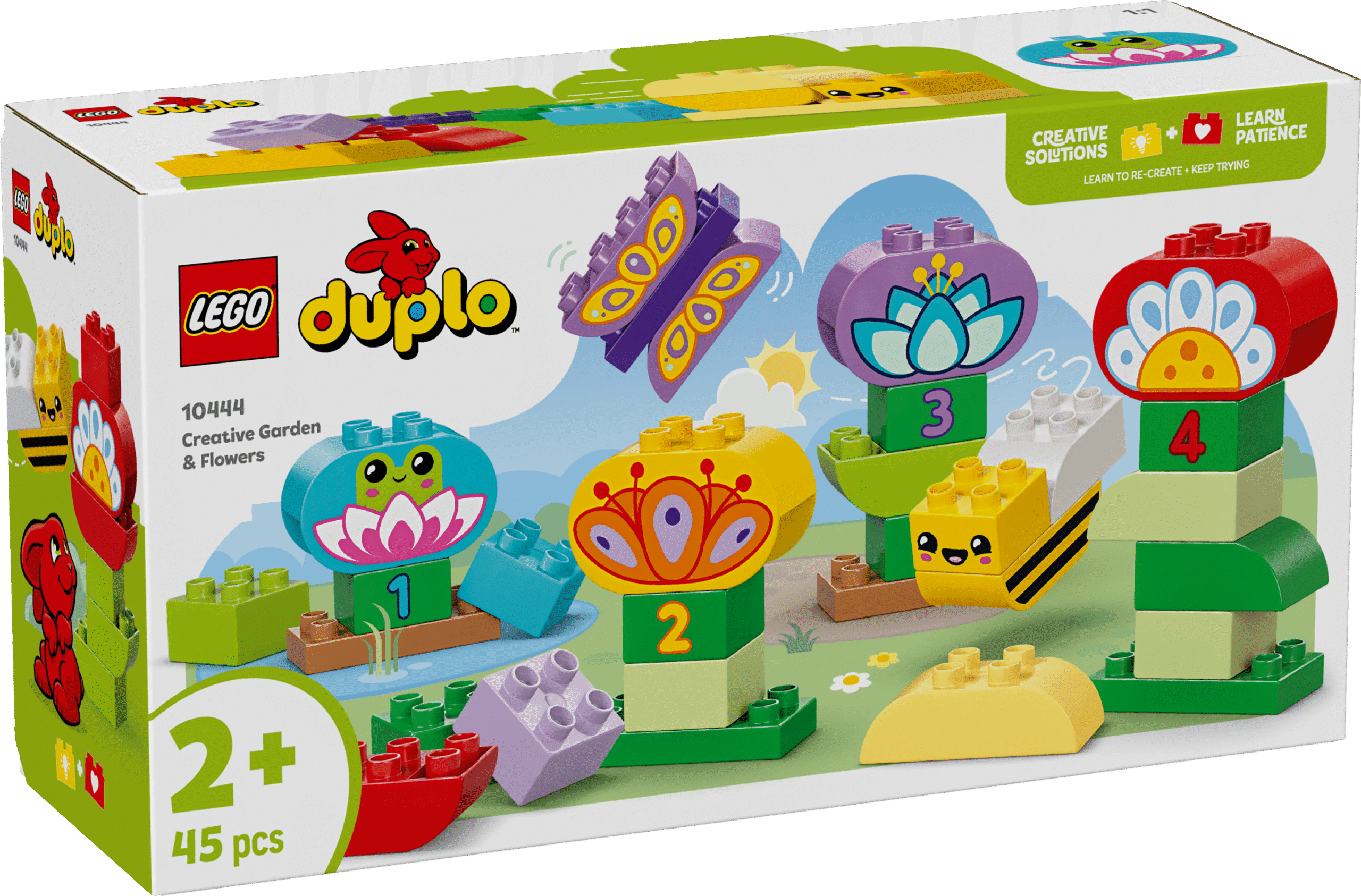 LEGO DUPLO Loominguline aed ja lilled Väikelastele mõeldud õppemänguasi aitab eelkooliealistel nautida loomingulist mängu ja arendada peenmotoorikat