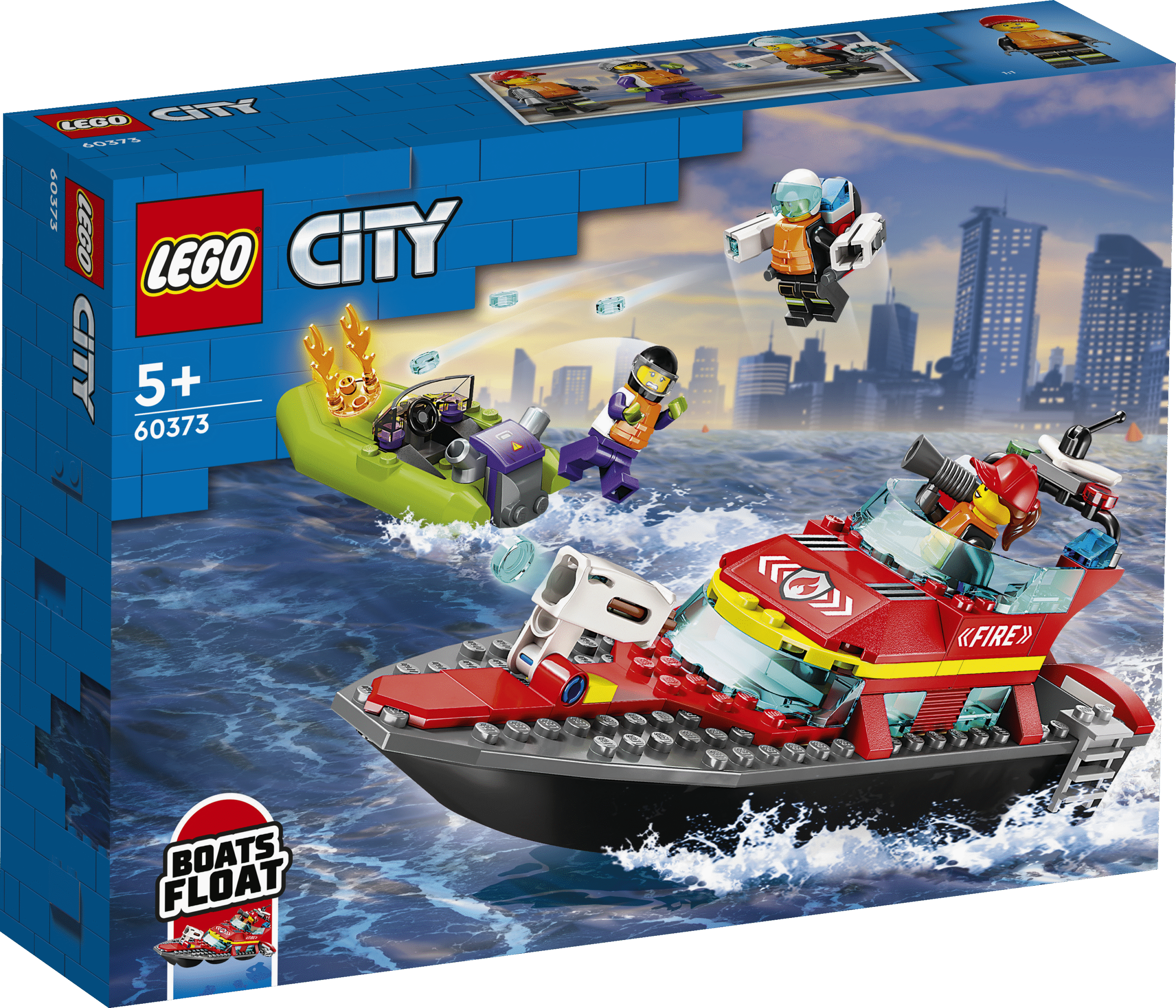 LEGO City Tuletõrje päästepaat Rõõmusta oma igapäevakangelast selle vägeva LEGO® City tuletõrje päästepaadi mängukomplektiga