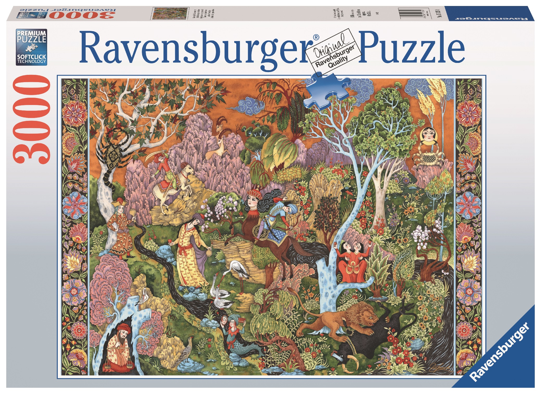 Ravensburger pusle 3000 tk Päiksemärkide aed Ravensburgeri esmaklassilise kvaliteediga pusled. Iga pusletükk on erinev