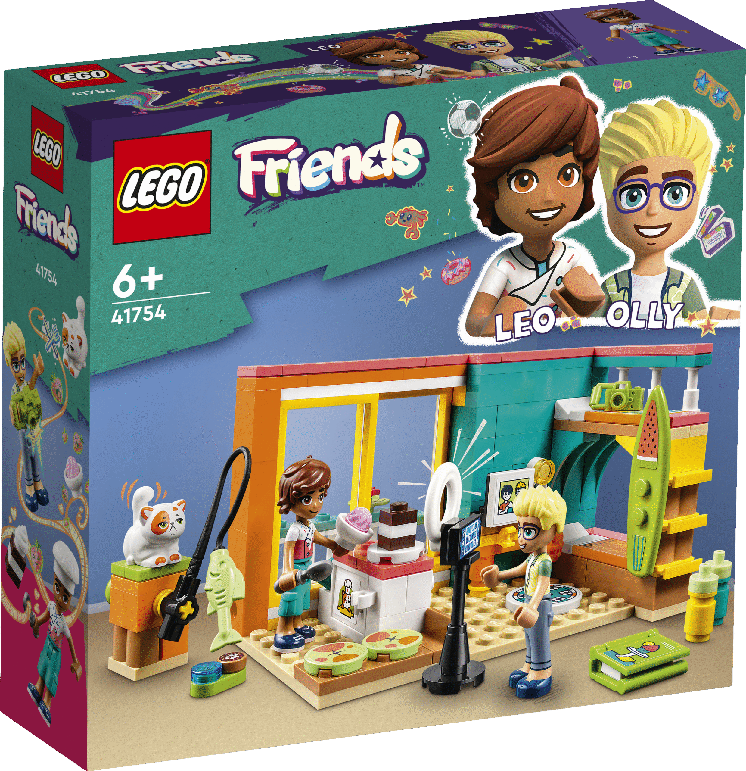 LEGO Friends Leo tuba Selles LEGO® Friends Leo toa ehitus- ja mängukomplektis on ootamas küpsetamise ja video salvestamise teemaline rollimäng.