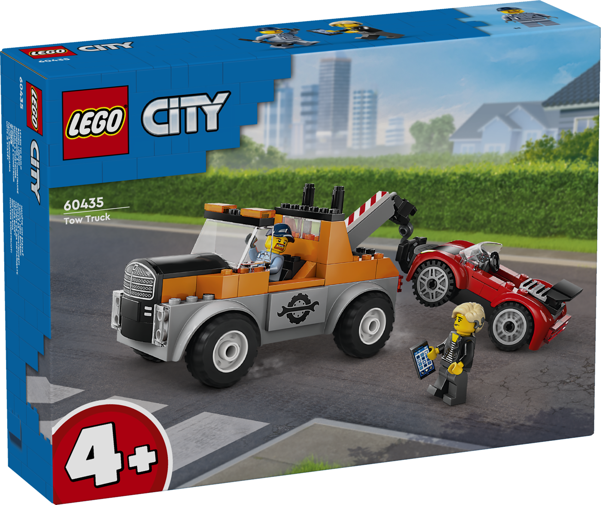LEGO City Puksiirauto ja spordiauto parandus Liitu oma igapäevakangelasega rollimänguks ja jutuvestmiseks vahva 4+ komplektiga