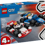 Lapsed saavad etendada eepilisi võidusõite selle LEGO City F1 Williams Racing ja Haas F1 võidusõiduautode mängukomplektiga.