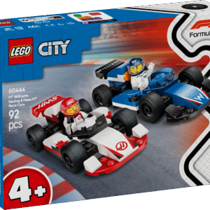 Lapsed saavad etendada eepilisi võidusõite selle LEGO City F1 Williams Racing ja Haas F1 võidusõiduautode mängukomplektiga.