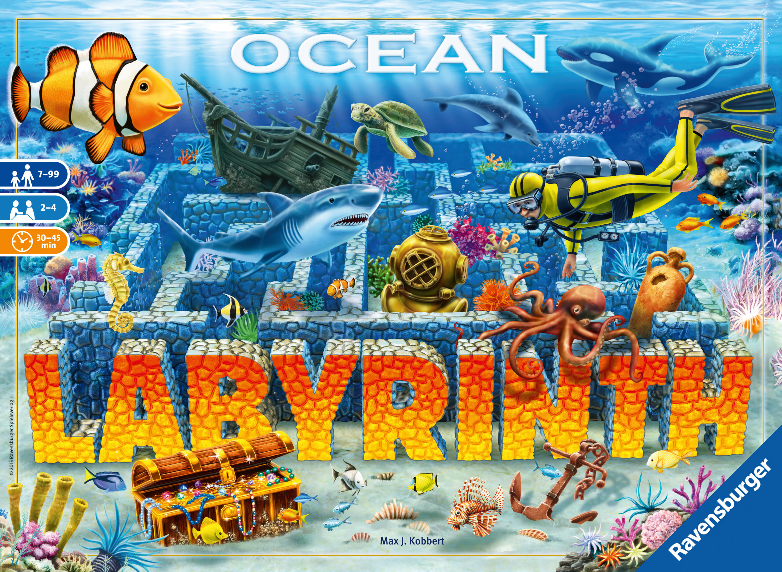 Ravensburger lauamäng: Labürint ookean Otsi aardeid liikuvas labürindis! Klassikaline ja põnev mäng läbi aegade.