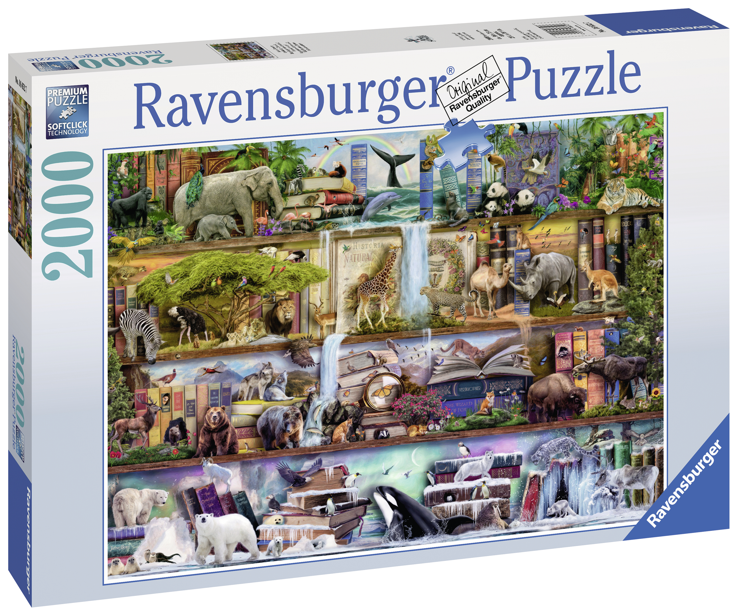 Ravensburger pusle 2000 tk Loomade kuningriik Ravensburgeri esmaklassilise kvaliteediga pusled. Iga pusletükk on erinev